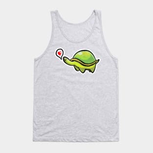 Green Love Turtle Tank Top